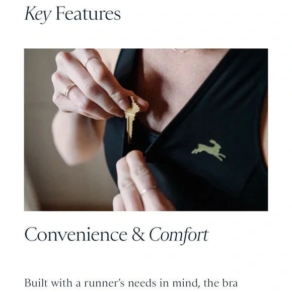 TRACKSMITH Allston Sport Bra with pocket $80 XS - Picture 2 of 5